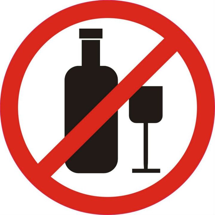 During the treatment of prostatitis, complete rejection of alcohol is necessary. 